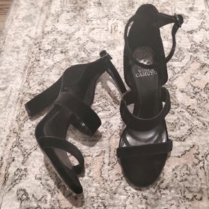 Vince Camuto Velvet Heeled Sandels